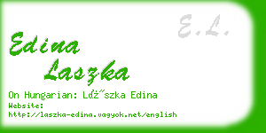 edina laszka business card